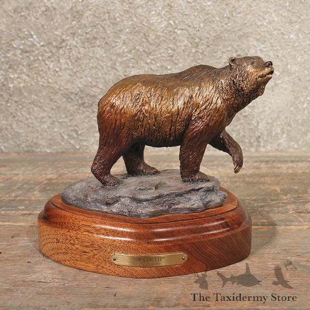 Rick Taylor Silvertip Grizzly Bear Bronze Sculpture For Sale
