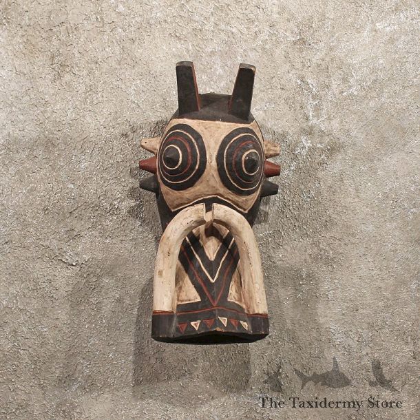 #11299 Original African Wood Warthog Mask Carving