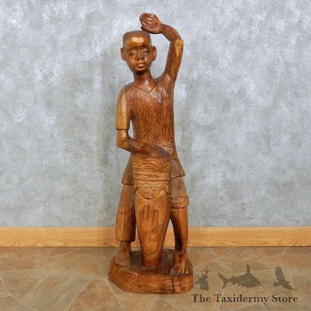 African Tribal Drummer Boy Carving For Sale #15179 @ The Taxidermy Store