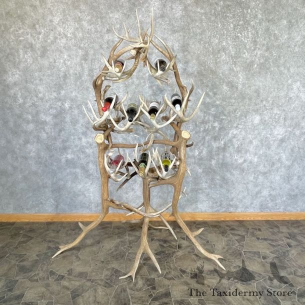 Elk & Whitetail Antler Wine Rack For Sale #26308 @ The Taxidermy Store