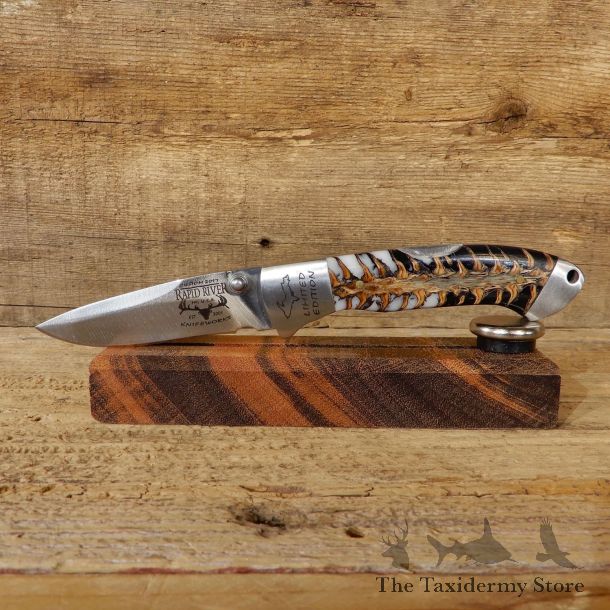 Folding Pocket Clip Knife with Genuine Pinecone Handle For Sale #19227 @ The Taxidermy Store