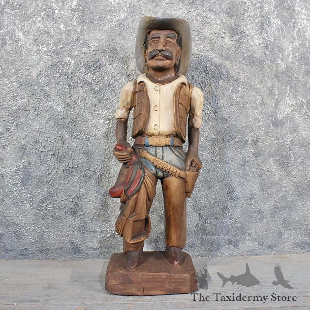 Carved Wooden Cowboy Statue #11626 - For Sale @ The Taxidermy Store