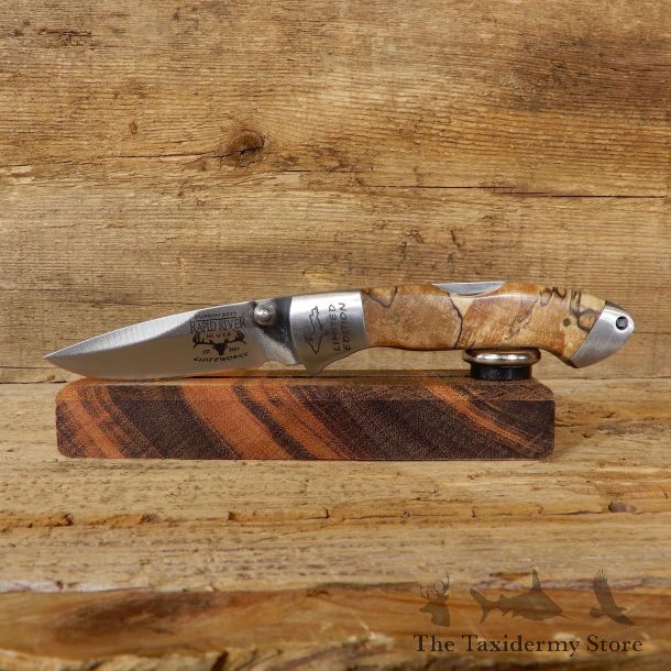 Custom Folding Pocket Knife with Mammoth Tooth Handle For Sale #19231 @ The Taxidermy Store