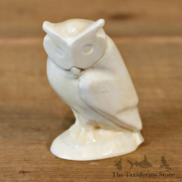 Native Ivory Owl Figurine #12070 For Sale @ The Taxidermy Store