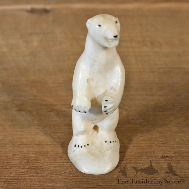 Native Ivory Polar Bear Figurine #12065 For Sale @ The Taxidermy Store