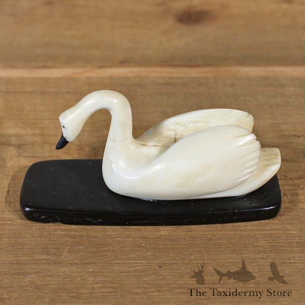 Native Ivory Swan Bird Figurine #12069 For Sale @ The Taxidermy Store