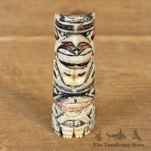Authentic Native Carved Ivory Totem #12107 For Sale @ The Taxidermy Store