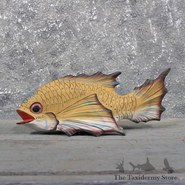 Hand Painted Ocean Fish Wood Carving #11605 - For Sale @ The Taxidermy Store