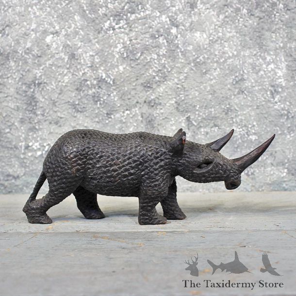 African Rhinoceros Wood Carving #11597 - For Sale @ The Taxidermy Store