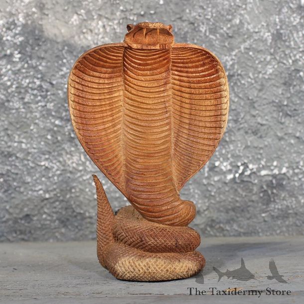 Cobra Snake Wood Carving #11599 - For Sale @ The Taxidermy Store