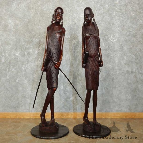 Massai Tribal Carving Pair For Sale #15860 @ The Taxidermy Store