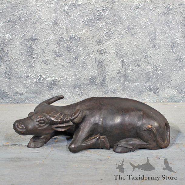 Water Buffalo Wood Carving #11594 - For Sale @ The Taxidermy Store